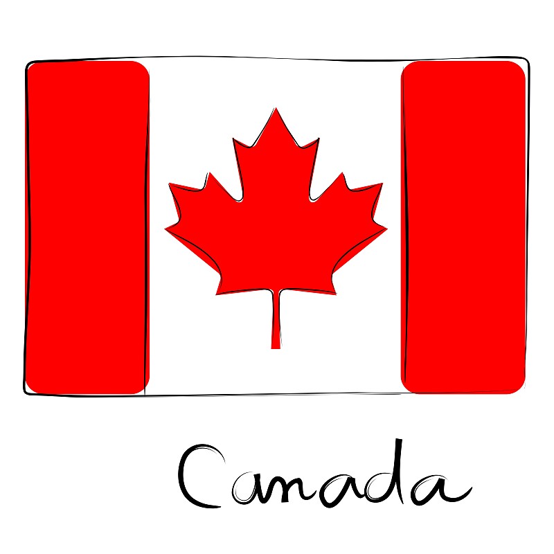 加拿大国旗图片涂色图片