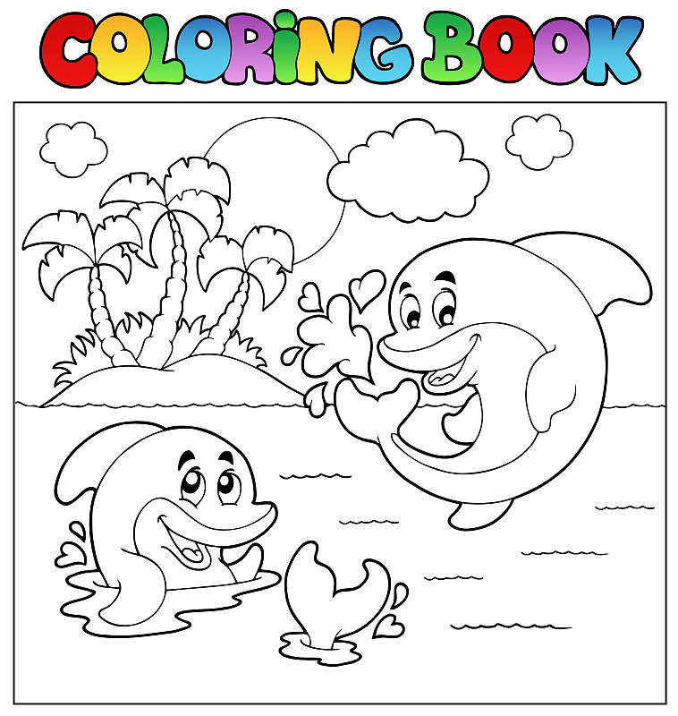 小班美术海豚教案涂色图片