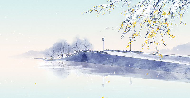 杭州西湖十景断桥残雪图片下载
