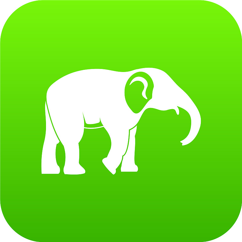大象绿色图标图片