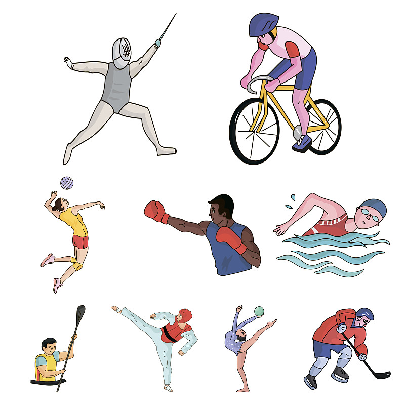 奥运会项目卡通图片