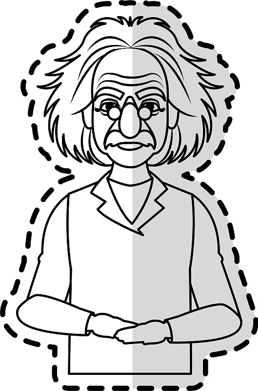 数学家爱因斯坦简笔画图片