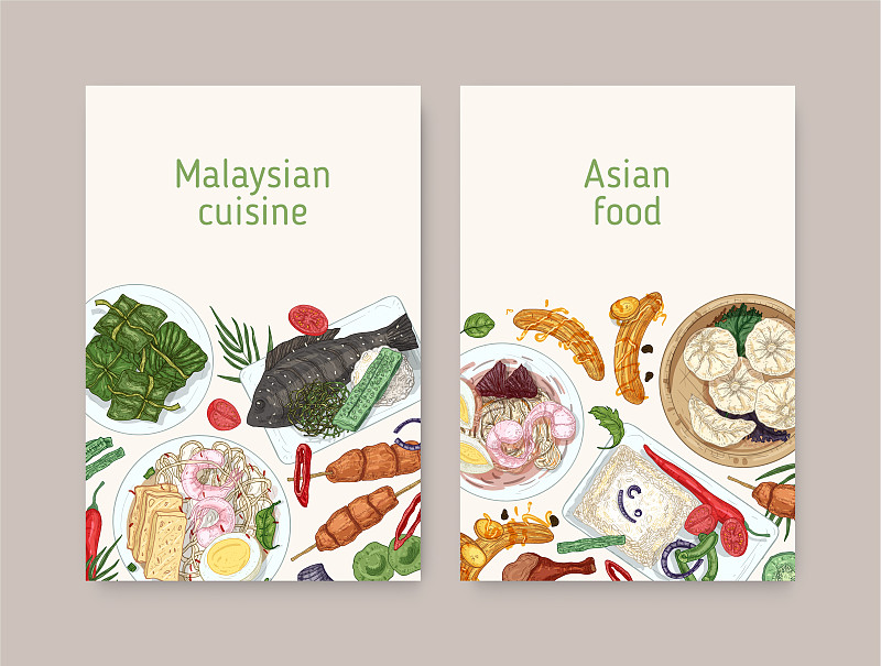 马来西亚美食海报模板亚洲图片下载