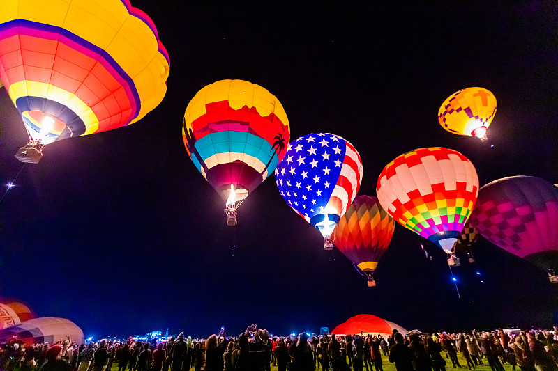 黎明巡逻在节日热气球节，阿尔布开克，新墨西哥州，美国，北美图片下载
