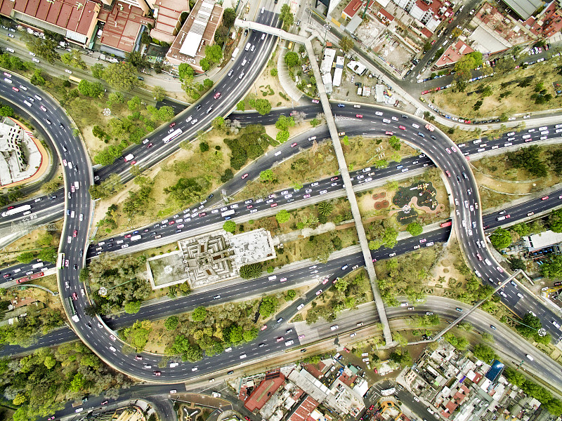 墨西哥高速公路鸟瞰图图片下载