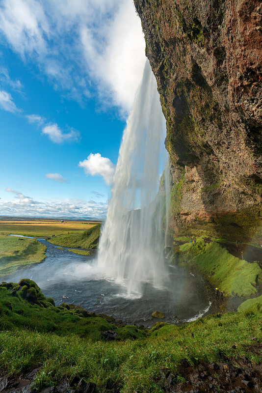 冰岛瀑布图片素材