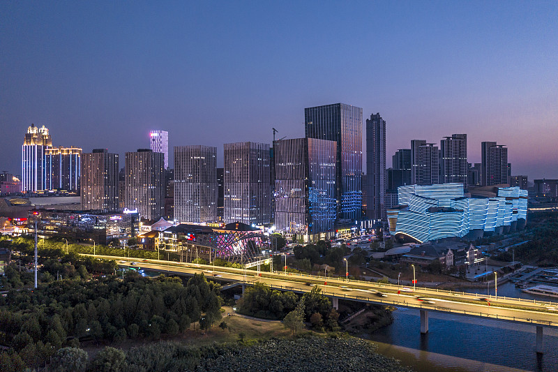 武汉 沙湖 楚河汉街 现代建筑群 航拍图片素材