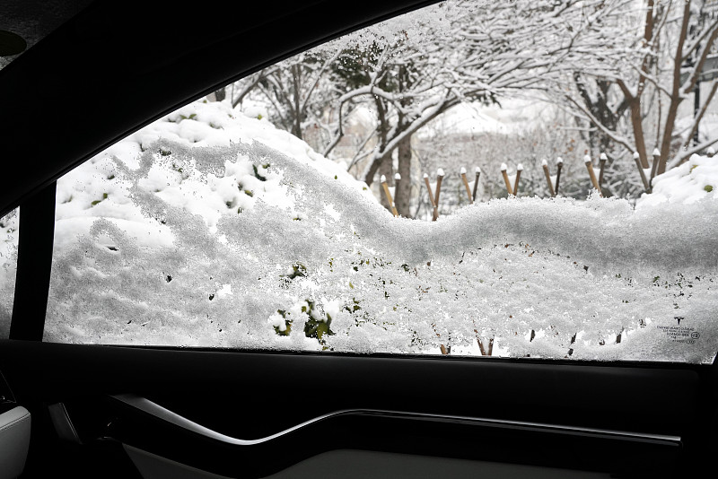 车窗户上的雪图片下载