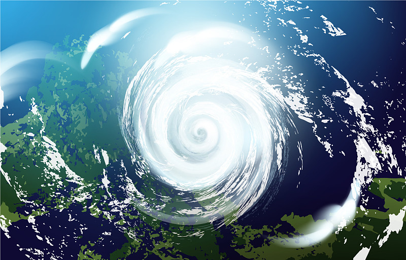 从太空观看巨大的飓风图片下载
