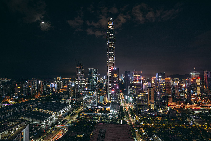 深圳城市天际线-夜景图片素材