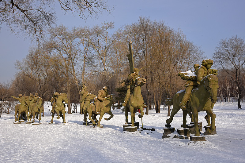 冬季的哈尔滨太阳岛公园图片下载