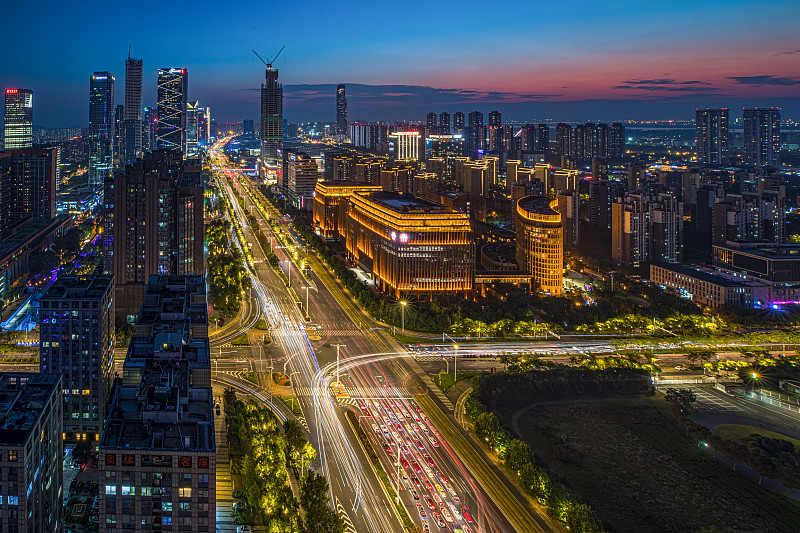 崛起中的南京河西CBD图片素材