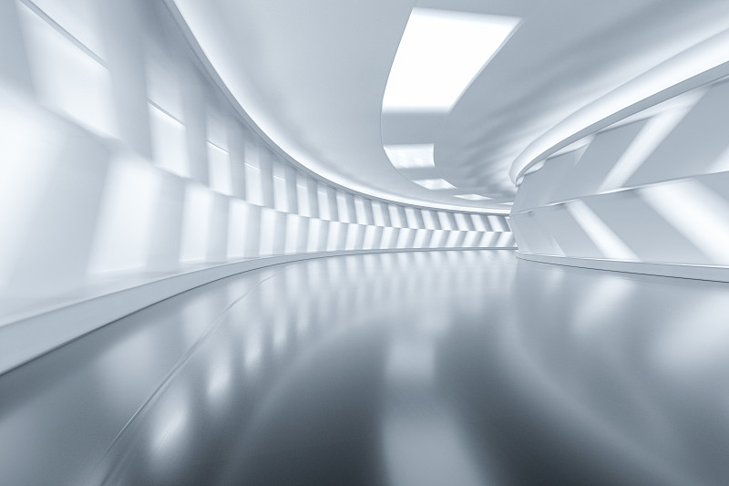 三维渲染的未来感隧道图片下载