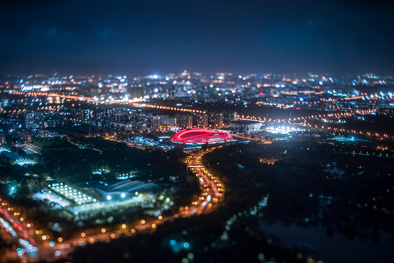 北京速滑馆夜景图片下载