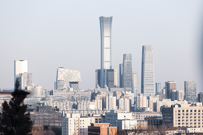 城市天际线-远眺北京CBD图片下载