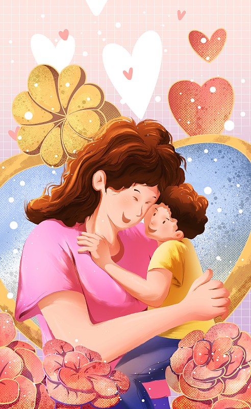 母亲节节日插画图片