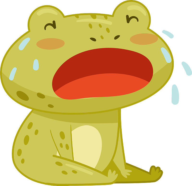 哭泣的青蛙简笔画图片