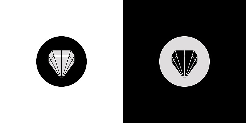 简单而现代的钻石设计插画图片