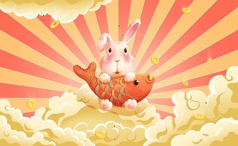 兔年节日插画下载