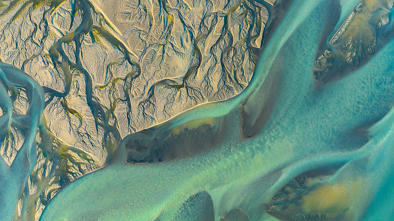 航拍雅鲁藏布江 原生态河流 湿地图片下载