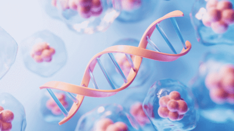 DNA与细胞背景3D渲染图片下载