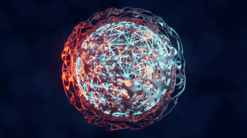 球状有机体结构3D渲染插画下载