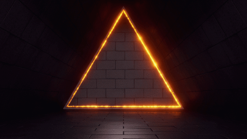 三角形隧道背景3D渲染插画下载