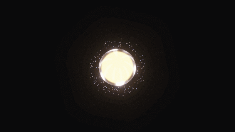 球形金色火花能量球图片下载