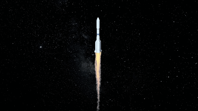 太空飞船火箭3D渲染插画下载
