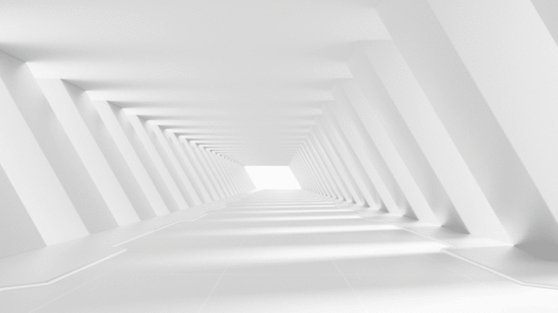前进在白色未来感隧道3D渲染图片下载