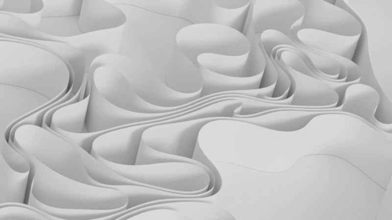 白色流动的曲面纸张3D渲染插画下载