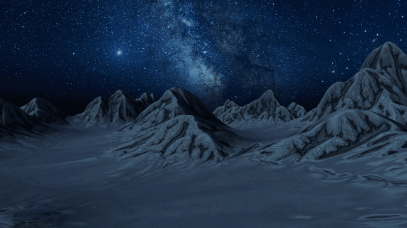 夜晚的山脉地形与夜空3D渲染图片下载