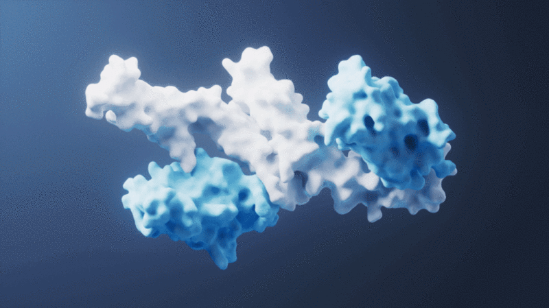 生物科技蛋白质分子结构3D渲染图片下载