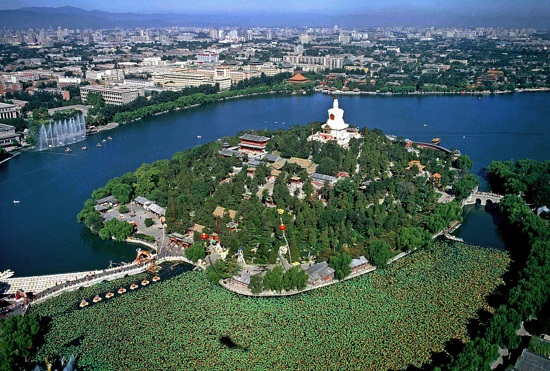 俯瞰北京北海公园图片下载