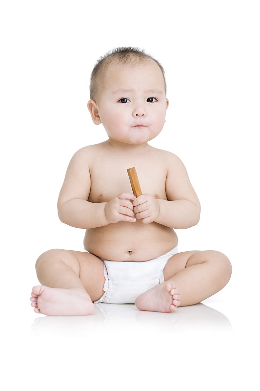可爱的男婴和婴儿食品图片下载
