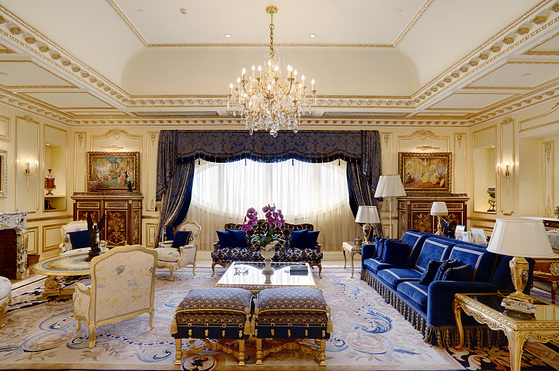 Luxury French Style Living Room图片素材