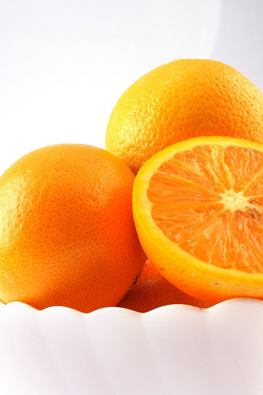 一碗橙子的特写，局部视图图片下载