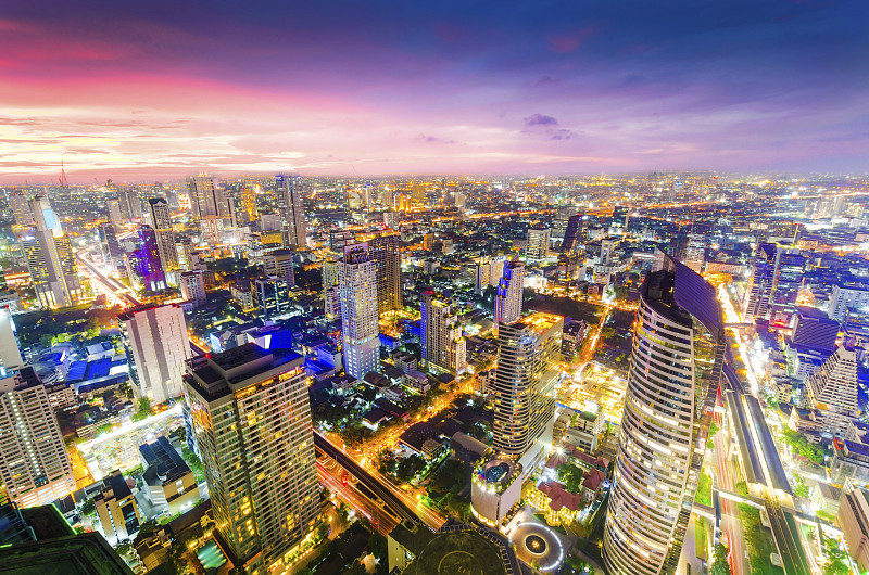泰国曼谷的城市景观全景图片下载