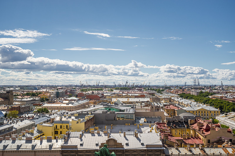 圣彼得堡市中心的高架景观图片下载