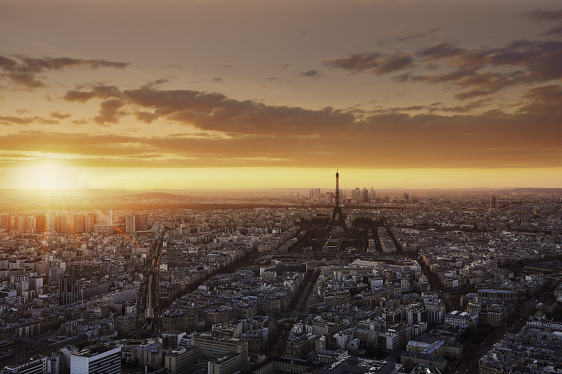 日落在巴黎图片下载