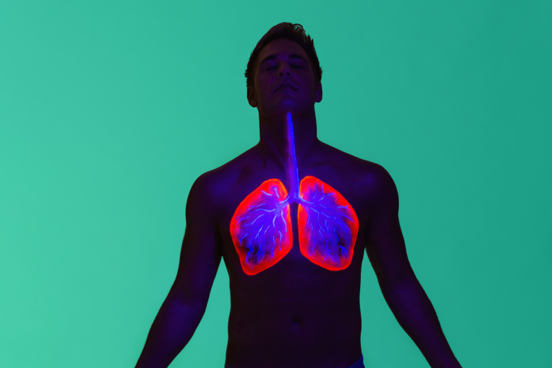 吸入时肺部紫外线图图片下载