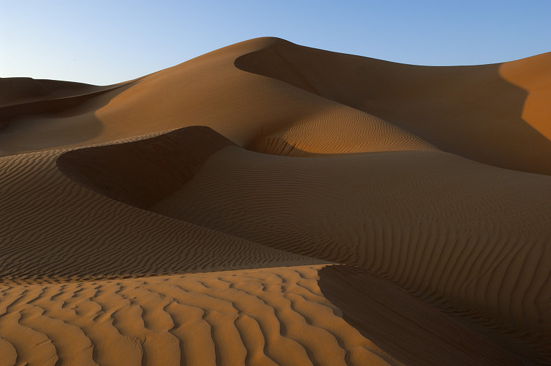 沙丘，鲁卜哈利沙漠，佐法尔地区，阿曼图片素材