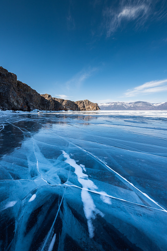 贝加尔湖的冰图片下载