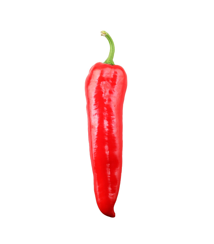 在白色背景上分离的红辣椒图片素材