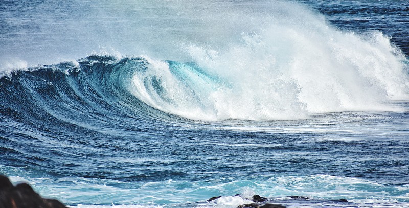 西班牙加那利岛富埃特文图拉的大西洋海浪图片下载