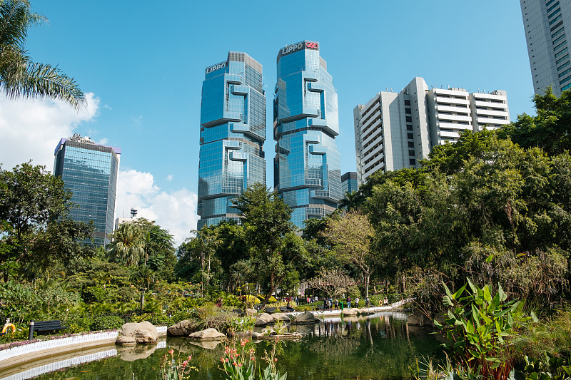 香港商务区的香港公园图片下载