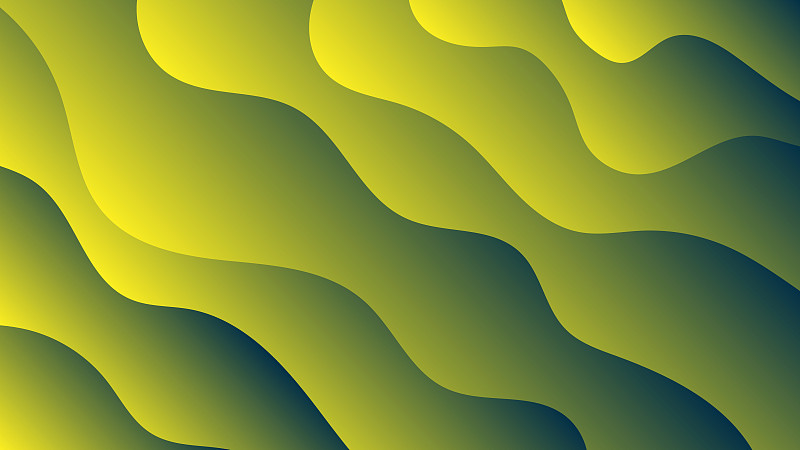 现代抽象背景与波浪元素和充满活力的黄色图片下载