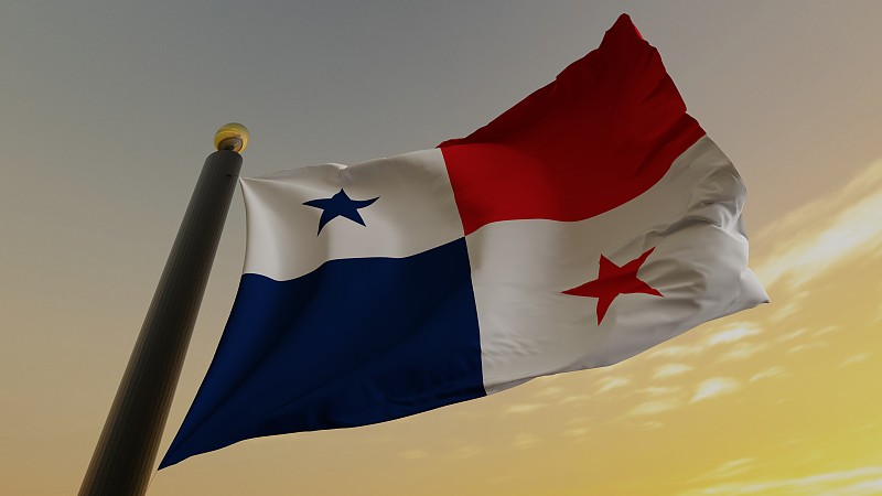 巴拿马旗摄影图片