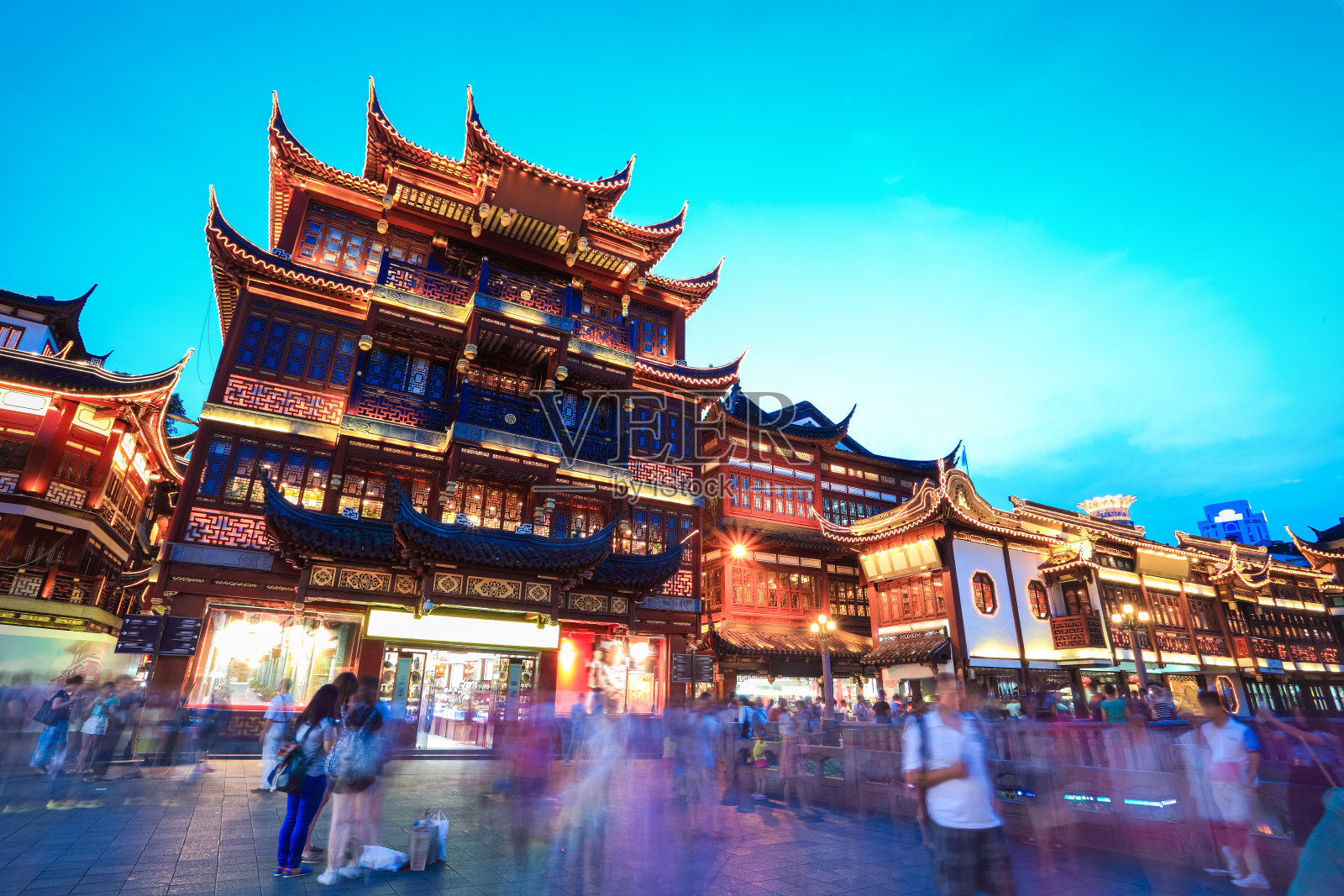 上海豫园黄昏照片摄影图片