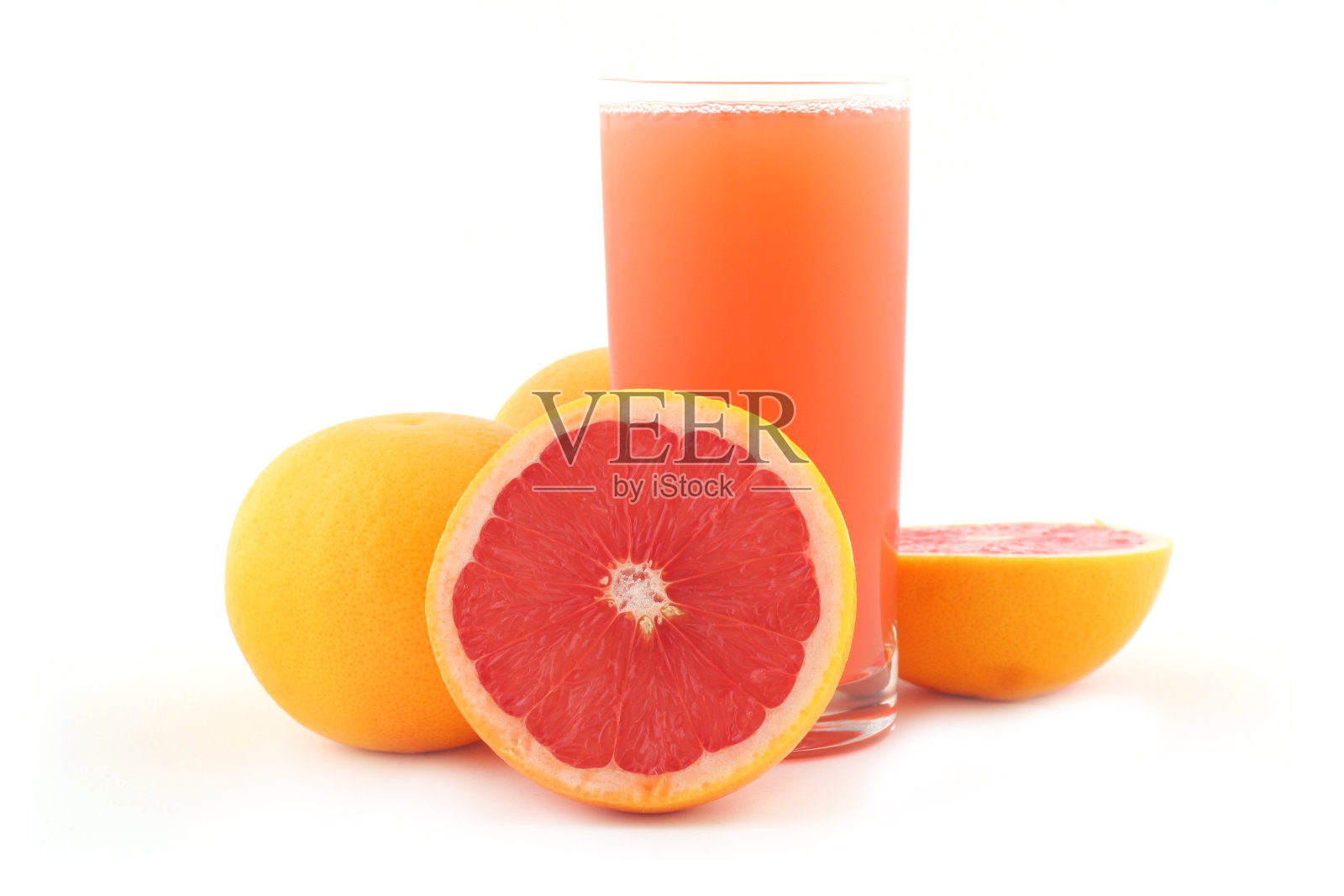 葡萄柚汁和成熟的葡萄柚照片摄影图片